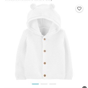 Carters baby hooded cardigan newborn